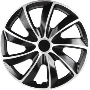 Walser - Aero Bicolor - Wieldoppen - Zwart/Zilver - 14 inch - Set van 4