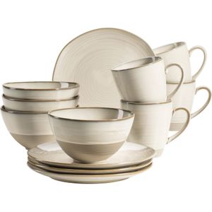 Wilmax - Theekopjes & koffiekopjes - set van 6 - 380 ml