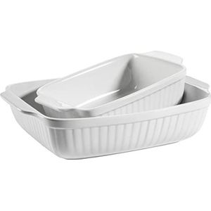 Kleine ovenschaal van keramiek, set van 4, vierkante