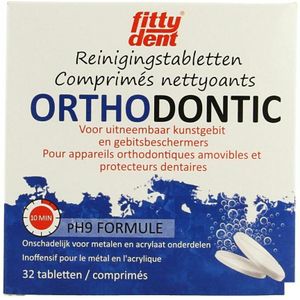 Fittydent - Ortho Reiniging - Bruistabletten - 32 Stuks
