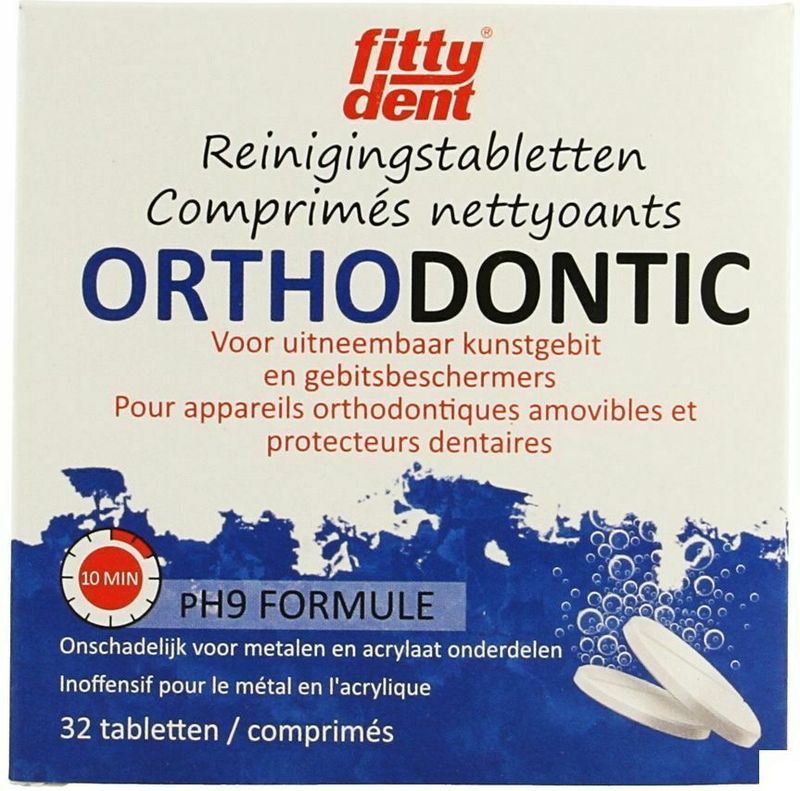 Fittydent - Ortho Reiniging - Bruistabletten - 32 Stuks