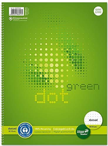 Staufen Collegeblock Green A4 60 g/qm dotted 80 Blatt