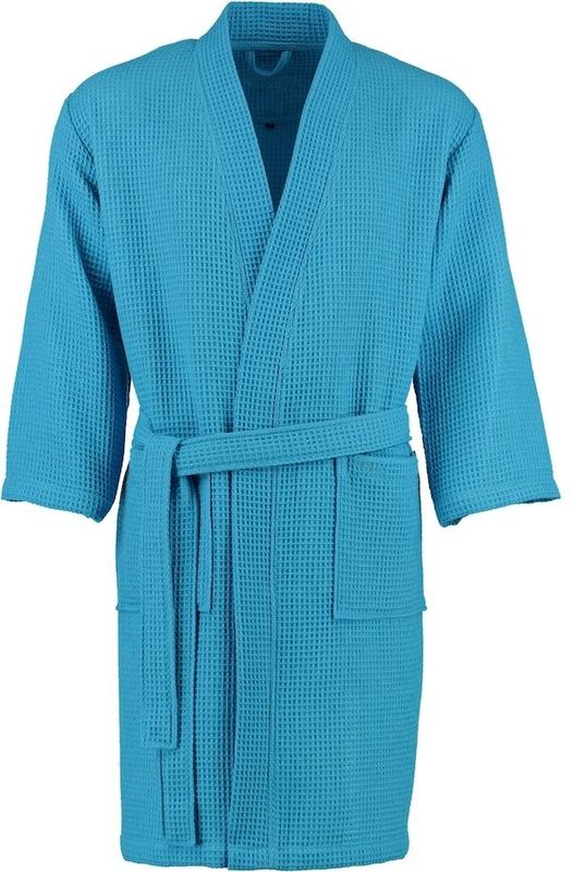 Vossen - ROM Pique-U - Badjas - Turquoise - Katoen-Wafel