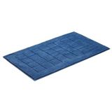 Vossen Badematte »Exclusive«, rutschhemmend beschichtet, fußbodenheizungsgeeignet, Badteppich, Uni-Farben, Karo Muster, Hoch-Tief Effekt, reine Baumwolle