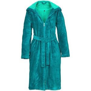 Vossen Damenbademantel Palermo Kurzmantel mit Kapuze Velours, Kurzmantel mit Kapuze, 45% Polyester, 35% Bambus, 20% Baumwolle