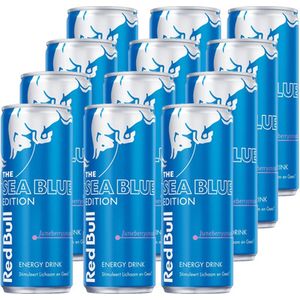 Red Bull Energy Drink Sea Blue Edition, Juneberry, 12-pack - 12 x 250ml I Energiedrank met fruitige Juneberrysmaak I Stimuleert Lichaam en Geest