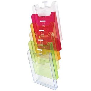 Exacompta 64799D wandmap met 6 vakken, A4, verticaal, verschillende kleuren