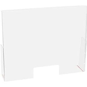 Exacompta 80458D 5-pack beschermende wand Exascreen 95 x 58 cm glashelder zelfstaand. Ideaal voor bureaus, autoriteiten, kassa's, toonbanken en schakelaars ter bescherming tegen virussen,