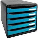Exacompta Schubladenbox Big-Box Plus Iderama 5 Fächer schwarz/glossy t