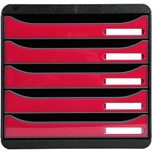 Exacompta Schubladenbox Big-Box Plus Iderama 5 Fächer schwarz/glossy h