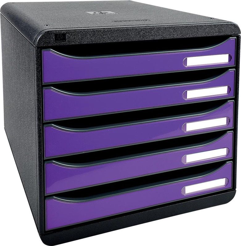Exacompta Schubladenbox Big-Box Plus Iderama 5 Fächer schwarz/glossy v