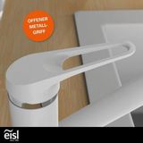 EISL Spoelbakarmatuur SPEED, 360° draaibare keukenkraan, ook ideaal voor dubbele spoelbakken, ruimtebesparende waterkraan, keuken, eengreepsmengkraan, wit, NI182SCR-W