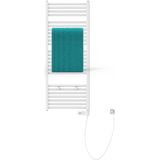 EISL Designradiator Handdoekradiator Elektrisch 120 x 50 cm met Timer, Wit