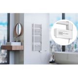 EISL Designradiator Handdoekradiator Elektrisch 120 x 50 cm met Timer, Wit