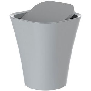 EISL Badkamer-afvalemmer (8,5 liter) met klapdeksel afvalemmer badkamer afvalemmer prullenbak badkamer afvalbak badkamer afvalbak badkamer vuilnisbak plastic grijs