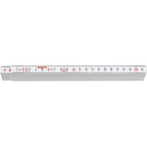 Sola HK 2/10W Duimstok - kunststof - wit - 2m