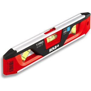 Sola - T PRO - Torpedo Magneetwaterpas - Rood Zwart - Aluminium / ABS