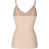 Skiny - Dames Spaghetti T-shirt - Beige - Microvezel - Uitneembare Pads