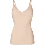 Skiny - Dames Spaghetti T-shirt - Beige - Microvezel - Uitneembare Pads