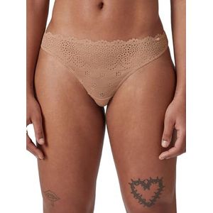 Skiny Dames Cheeky String Briefs, Brons, 36