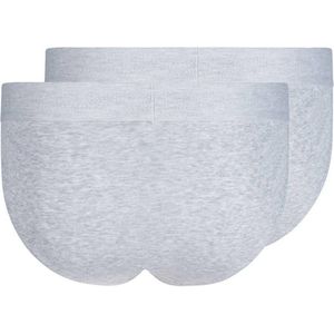 Skiny - Retro Slip - Silver Melange - Katoen - Dubbele Verpakking