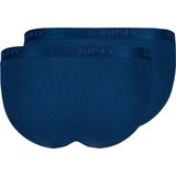 Skiny - Tanga Cotton Rib - Onderbroek - Navy - Verpakking van 2 stuks