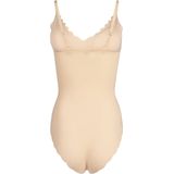 Beige Lange Onderbroek - Naadloos - Mouwloos - Spaghettibandjes