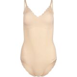 Beige Lange Onderbroek - Naadloos - Mouwloos - Spaghettibandjes