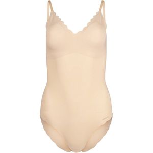 Beige Lange Onderbroek - Naadloos - Mouwloos - Spaghettibandjes