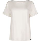 Skiny - Shirt - Ivoor - Ronde Hals - Kwartmouw - Losse Pasvorm