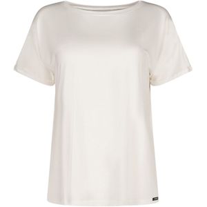 Skiny - Shirt - Ivoor - Ronde Hals - Kwartmouw - Losse Pasvorm