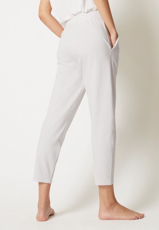 Skiny - Every Night - Dames Pijama Sokken - Quietgrey Stripes - Katoen