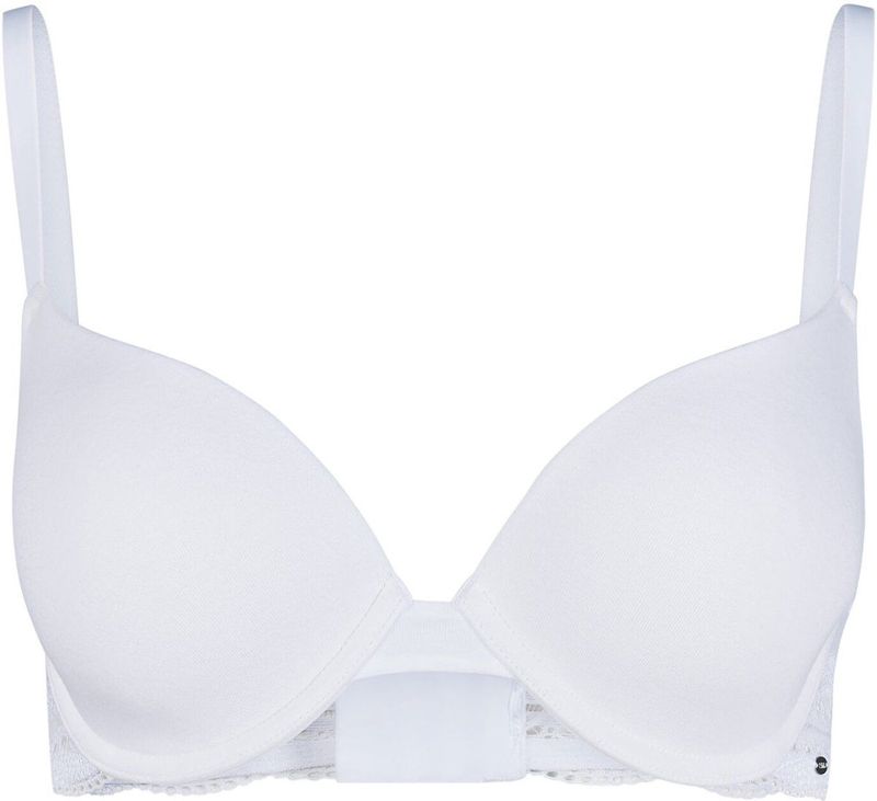 Bralette - Wit - 94% Katoen, 6% Elastaan - Gevoerd Met Versteviging