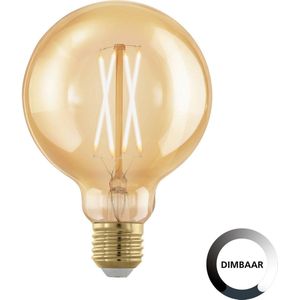 EGLO - Golden Age - LED Lamp - Dimbaar - E27 - Ø 9,5 cm - 4W - 1700K - Amber