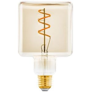 EGLO LED Lamp - E27 - 15,5 cm - Amber - Vierkant - 1600K - Dimbaar