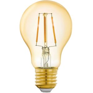 EGLO connect.z Smart Home LED lamp E27, A60, ZigBee, app en spraakbesturing, dimbaar, warm wit, 500 Lumen, 5,5 W, vintage gloeilamp amber