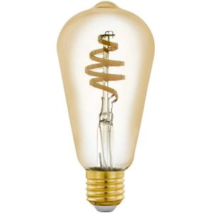 EGLO connect.z Ledlamp, E27, ST64, ZigBee, bestuurbaar via app en spraakbediening, dimbaar, warm wit - koud, 360 lumen, 5 watt, amber, vintage design