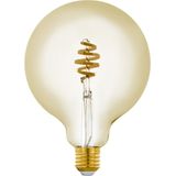 EGLO connect.z Smart Home LED lamp E27, G125, ZigBee, app en spraakbesturing, dimbaar, lichtkleur instelbaar, 360 Lumen, 5 W, vintage gloeilamp amber
