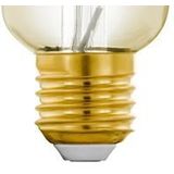 EGLO connect.z Ledlamp E27 aangesloten, G125, ZigBee, bestuurbaar via app en spraakbediening, dimbaar, warm wit - koud, 360 lumen, 5 watt, barnsteen, vintage design