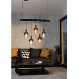 EGLO - XXL E27-lamp - Petrol en Zwart - Dimbaar - Spiraal-LED - 4 Watt - 29,5 cm