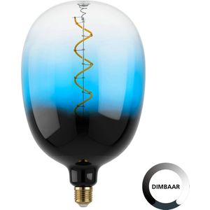 EGLO - XXL E27-lamp - Petrol en Zwart - Dimbaar - Spiraal-LED - 4 Watt - 29,5 cm