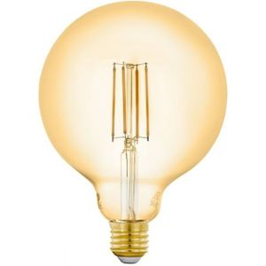 EGLO Connect Led E27 lamp, Smart Home Vintage gloeilamp amber, LED Globe 6 Watt (komt overeen met 51 watt), 650 lumen, E27 LED dimbaar, warm wit, 2200 Kelvin, LED-lamp G125, Ø 12,5 cm