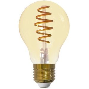 EGLO Connect Led E27 lamp, smart home vintage gloeilamp amber, spiraal led 5,5 watt (komt overeen met 35 watt), 400 lumen, E27 led dimbaar, kleurtemperatuur instelbaar, LED-lamp A60, Ø 6 cm
