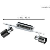 EGLO Davida 1 - Plafondspots - 2 Lichts - Nikkel-Nero