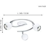EGLO Bimeda - Spot - 3 Lichts - Wit - Chroom - Ø290mm