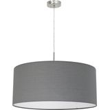 EGLO Pendelleuchte »PASTERI«, 1 flammig, Leuchtmittel E27  ohne Leuchtmittel, nickel-matt / Ø53 x H110 cm / exkl. 1 x E27 (je max. 60W) / aus Stoff