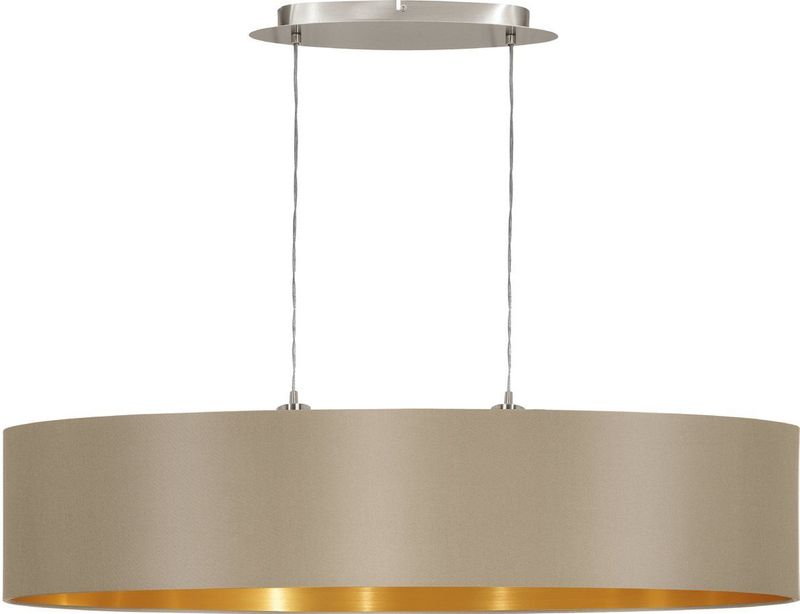 EGLO - Maserlo - Hanglamp - Grijs/Taupe/Goud - Hoogte Verstelbaar