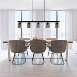 EGLO - Cadley - Hanglamp - Rookglas - Zwart - E27 - 121 cm