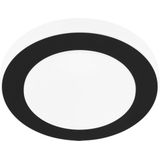 EGLO - Carpi - Plafondlamp - Zwart - Wit - 1 Lichtpunt - IP44 - Spatwaterdicht