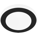EGLO - Carpi - Plafondlamp - Zwart - Wit - 1 Lichtpunt - IP44 - Spatwaterdicht
